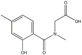 [(2-hydroxy-4-methylbenzoyl)(methyl)amino]acetic acid Struktur