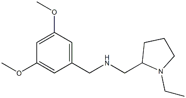 [(3,5-dimethoxyphenyl)methyl][(1-ethylpyrrolidin-2-yl)methyl]amine Struktur