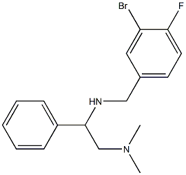 [(3-bromo-4-fluorophenyl)methyl][2-(dimethylamino)-1-phenylethyl]amine Struktur