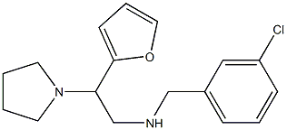 [(3-chlorophenyl)methyl][2-(furan-2-yl)-2-(pyrrolidin-1-yl)ethyl]amine Struktur