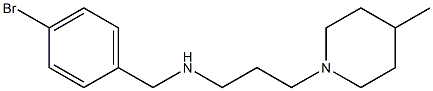 [(4-bromophenyl)methyl][3-(4-methylpiperidin-1-yl)propyl]amine Struktur