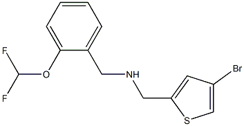 [(4-bromothiophen-2-yl)methyl]({[2-(difluoromethoxy)phenyl]methyl})amine Struktur