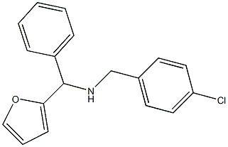 [(4-chlorophenyl)methyl][furan-2-yl(phenyl)methyl]amine Struktur