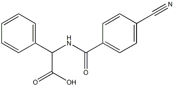 [(4-cyanobenzoyl)amino](phenyl)acetic acid Struktur