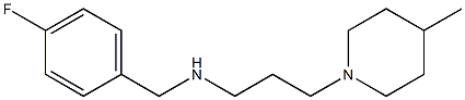 [(4-fluorophenyl)methyl][3-(4-methylpiperidin-1-yl)propyl]amine Struktur