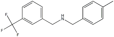 [(4-methylphenyl)methyl]({[3-(trifluoromethyl)phenyl]methyl})amine Struktur