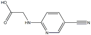 [(5-cyanopyridin-2-yl)amino]acetic acid Struktur