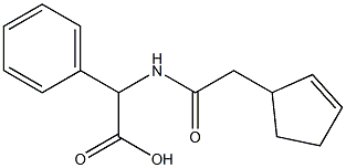 [(cyclopent-2-en-1-ylacetyl)amino](phenyl)acetic acid Struktur