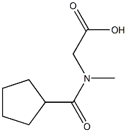 [(cyclopentylcarbonyl)(methyl)amino]acetic acid Struktur