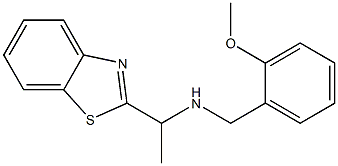 [1-(1,3-benzothiazol-2-yl)ethyl][(2-methoxyphenyl)methyl]amine Struktur