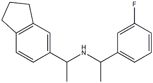 [1-(2,3-dihydro-1H-inden-5-yl)ethyl][1-(3-fluorophenyl)ethyl]amine Struktur