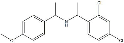 [1-(2,4-dichlorophenyl)ethyl][1-(4-methoxyphenyl)ethyl]amine Struktur