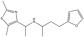 [1-(2,5-dimethyl-1,3-thiazol-4-yl)ethyl][4-(furan-2-yl)butan-2-yl]amine Struktur