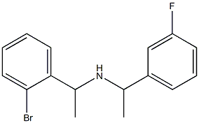 [1-(2-bromophenyl)ethyl][1-(3-fluorophenyl)ethyl]amine Struktur