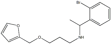 [1-(2-bromophenyl)ethyl][3-(furan-2-ylmethoxy)propyl]amine Struktur