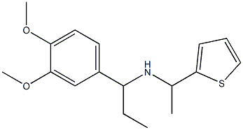 [1-(3,4-dimethoxyphenyl)propyl][1-(thiophen-2-yl)ethyl]amine Struktur