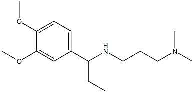 [1-(3,4-dimethoxyphenyl)propyl][3-(dimethylamino)propyl]amine Struktur