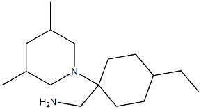 [1-(3,5-dimethylpiperidin-1-yl)-4-ethylcyclohexyl]methanamine Struktur