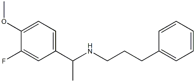 [1-(3-fluoro-4-methoxyphenyl)ethyl](3-phenylpropyl)amine Struktur