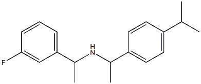 [1-(3-fluorophenyl)ethyl]({1-[4-(propan-2-yl)phenyl]ethyl})amine Struktur