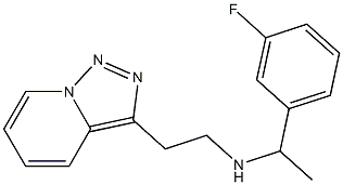 [1-(3-fluorophenyl)ethyl](2-{[1,2,4]triazolo[3,4-a]pyridin-3-yl}ethyl)amine Struktur