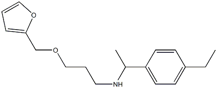 [1-(4-ethylphenyl)ethyl][3-(furan-2-ylmethoxy)propyl]amine Struktur