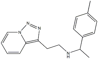 [1-(4-methylphenyl)ethyl](2-{[1,2,4]triazolo[3,4-a]pyridin-3-yl}ethyl)amine Struktur