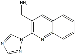 [2-(1H-1,2,4-triazol-1-yl)quinolin-3-yl]methanamine Struktur