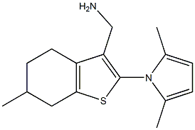 [2-(2,5-dimethyl-1H-pyrrol-1-yl)-6-methyl-4,5,6,7-tetrahydro-1-benzothien-3-yl]methylamine Struktur