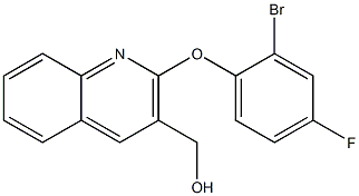 [2-(2-bromo-4-fluorophenoxy)quinolin-3-yl]methanol Struktur