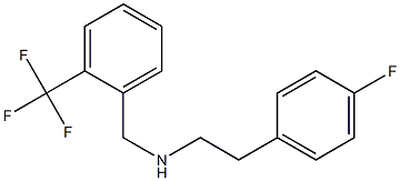 [2-(4-fluorophenyl)ethyl]({[2-(trifluoromethyl)phenyl]methyl})amine Struktur