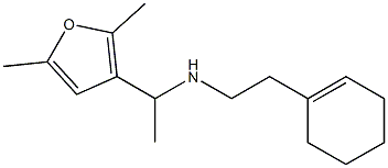 [2-(cyclohex-1-en-1-yl)ethyl][1-(2,5-dimethylfuran-3-yl)ethyl]amine Struktur