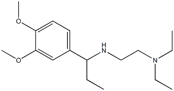 [2-(diethylamino)ethyl][1-(3,4-dimethoxyphenyl)propyl]amine Struktur