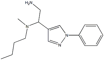 [2-amino-1-(1-phenyl-1H-pyrazol-4-yl)ethyl](butyl)methylamine Struktur