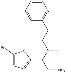 [2-amino-1-(5-bromothiophen-2-yl)ethyl](methyl)[2-(pyridin-2-yl)ethyl]amine Struktur