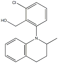 [2-chloro-6-(2-methyl-1,2,3,4-tetrahydroquinolin-1-yl)phenyl]methanol Struktur