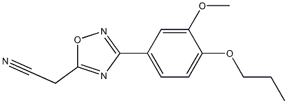 [3-(3-methoxy-4-propoxyphenyl)-1,2,4-oxadiazol-5-yl]acetonitrile Struktur