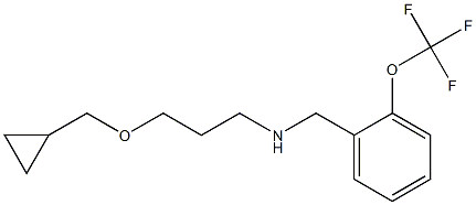 [3-(cyclopropylmethoxy)propyl]({[2-(trifluoromethoxy)phenyl]methyl})amine Struktur