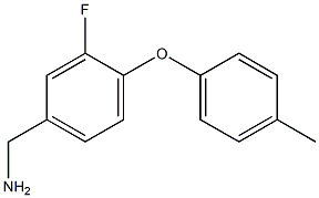 [3-fluoro-4-(4-methylphenoxy)phenyl]methanamine Struktur