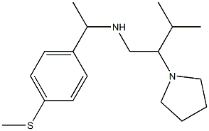 [3-methyl-2-(pyrrolidin-1-yl)butyl]({1-[4-(methylsulfanyl)phenyl]ethyl})amine Struktur