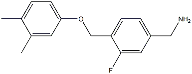 [4-(3,4-dimethylphenoxymethyl)-3-fluorophenyl]methanamine Struktur