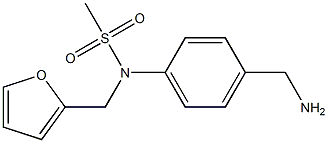 [4-(aminomethyl)phenyl]-N-(furan-2-ylmethyl)methanesulfonamide Struktur