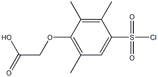 [4-(chlorosulfonyl)-2,3,6-trimethylphenoxy]acetic acid Struktur