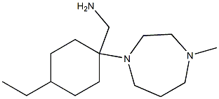 [4-ethyl-1-(4-methyl-1,4-diazepan-1-yl)cyclohexyl]methanamine Struktur