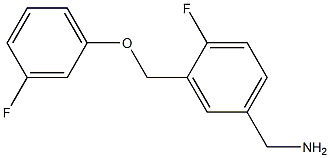 [4-fluoro-3-(3-fluorophenoxymethyl)phenyl]methanamine Struktur