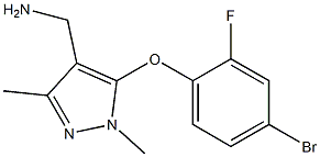 [5-(4-bromo-2-fluorophenoxy)-1,3-dimethyl-1H-pyrazol-4-yl]methanamine Struktur