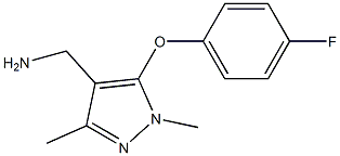 [5-(4-fluorophenoxy)-1,3-dimethyl-1H-pyrazol-4-yl]methanamine Struktur