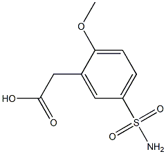 [5-(aminosulfonyl)-2-methoxyphenyl]acetic acid Struktur