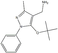 [5-(tert-butoxy)-3-methyl-1-phenyl-1H-pyrazol-4-yl]methanamine Struktur