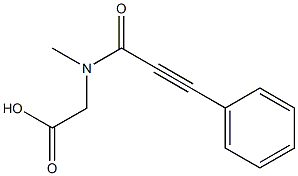 [methyl(3-phenylprop-2-ynoyl)amino]acetic acid Struktur